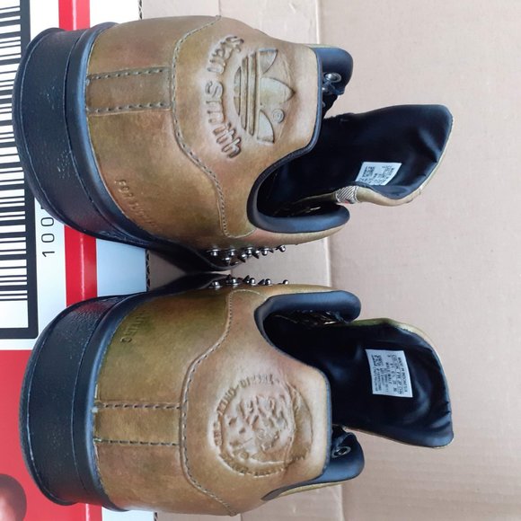 DIESEL x ADIDAS STAN SMITH 100%LEATHER Spooky Spike Goth Rebel Sneaker Antique 9 - Picture 8 of 12